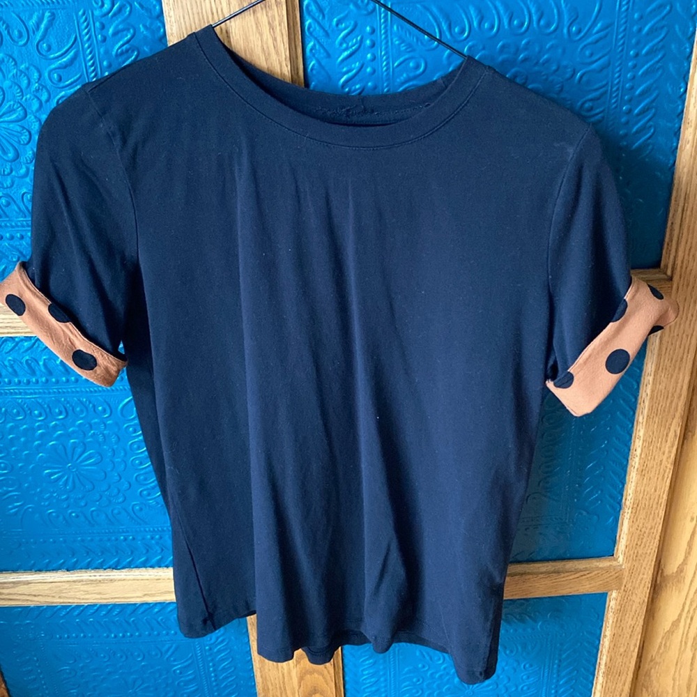 Zara tshirt, polka dot cuffs